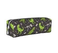 Mignon Animal Dinosaure Impression Crayon Pochette Ronde Stylo étui Portable Crayon Sac en Cuir Organisateur avec Fermeture éclair cosmétique Pochette Sac