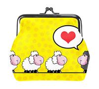 Mignon Animal Mouton Histoire d'amour Porte-Monnaie Portefeuille Sac Pochette à Langer Cadeaux pour Femmes Enfants Filles Porte-clés