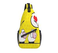 Mignon Animal Moutons Histoire d'amour Croix Poitrine Sac à bandoulière