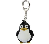 Mignon animal pingouin LED lumineux avec son porte-clés porte-clés lampe de poche cadeau de Noël noir créatif et exquis, taille M, autres pierres précieuses, Noir, M