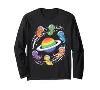 Mignon Astronaute Dragons Rainbow Ringed World Manche Longue