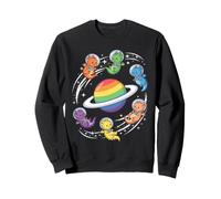 Mignon Astronaute Dragons Rainbow Ringed World Sweatshirt