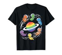 Mignon Astronaute Dragons Rainbow Ringed World T-Shirt