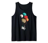 Mignon Astronaute Flottant avec planète Ballons spatiaux Débardeur