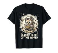 Mignon Astronaute lisant est Hors de ce Monde Enfant Rat de bibliothèque T-Shirt