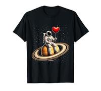 Mignon Astronaute Tenant Un cœur Saint-Valentin Espace Extra-atmosphérique Enfants T-Shirt