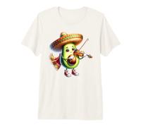 Mignon Avocat Mariachi Violon ombrero Fiesta T-Shirt Haut de Gamme