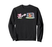 Mignon Axolotl Donne Un Coup de Pied au Ballon Capybara Sweatshirt
