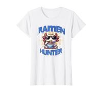 Mignon Axolotl Mangeant des Ramen Dessin animé Ramen Hunter Noodle Lover T-Shirt Graphique avec Valeur