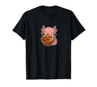 Mignon Axolotl Mangeant des Ramen Style Kawaii T-Shirt