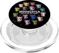 Mignon Axolotl Mood Chart Kawaii Animal Emotion Illustration PopSockets PopGrip pour MagSafe