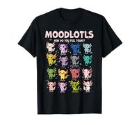 Mignon Axolotl Mood Chart Kawaii Animal Emotion Illustration T-Shirt