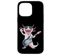 Mignon Axolotl Rock Music Guitar Player Funny Animal Design Coque pour iPhone 14 Pro Max