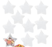 Mignon Baby Shower Favors, 10 Pcs Forme D'étoile Remplissable Bonbons Chocolat Bouteilles Boîte pour Baby Shower Ornements En Plastique Transparent Boules Bouteille