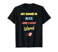 Mignon Back to School My Name is Alex and I Love School T-Shirt