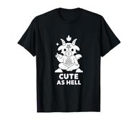 Mignon Baphomet Demon Méditation Kawaii Occulte Dark Humour T-Shirt