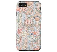 Mignon Beachy Sea Life Pastel Aquarelle Animaux Océan Coque pour iPhone SE (2020) / 7/8