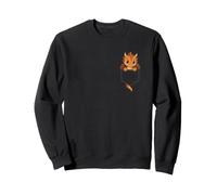 Mignon Bébé Dragon Jetant Un Coup d'oeil Hors De La Poche Sweatshirt
