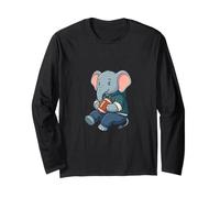 Mignon Bébé Éléphant avec Sweat à Capuche Football Manche Longue