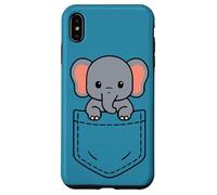 Mignon bébé éléphant de poche amusant éléphant animal sauvage Coque pour iPhone XS Max