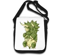 Mignon bébé endormi Triceratops Dinosaure Art Sac à bandoulière Blanc