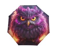 Mignon Bébé Hiboux Oiseau Violet Parapluie Pliant Enfant Garçons Filles Automatique Protection UV Parapluies Coupe-Vent pour Voyager