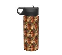 Mignon bébé renard impression camping randonnée hydratation cantines anti-fuite isolé sous vide en acier inoxydable 532 ml