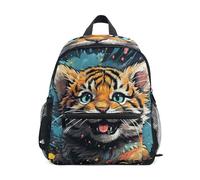 Mignon Bébé Tigre À L'Aquarelle Sac à Dos Enfant Sac a Dos Fille Garçon 2-7 Ans Cartable Mini Sac Ecole Maternelle Enfants Préscolaire Voyage