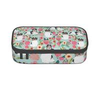 Mignon Biewer Terrier Chiens Rose Fleur Floral, Trousse à Crayons, Trousse à Crayons, Trousse à Crayons de Grande capacité, Trousse à cosmétiques