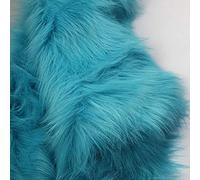 Mignon Bleu Épais Fausse Fourrure Renard Long Pile Tissu, Luxe Doux En Peluche Shaggy Pour Artisanat Costume Caméra Étage Décoration Photo Prop Toile De Fond Fursuit