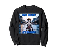 Mignon Border Collie, drôle, Jeunesse, Vie, Papa, Maman, Nous montons à l'aube Sweatshirt
