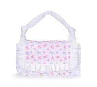 Mignon Bowknot Lolita Bag Kawaii Sac à main Y2K TOTE MAIN SCHAG POUR GIRLES (BLANC)