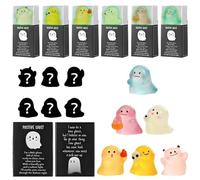 Mignon cadeau de fête d'Halloween, boîte à aveugle mystérieuse fantôme phosphorescent, mini figurines de fantômes miniatures en résine, décoration de jardin fantôme micro statue miniature pour
