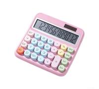 Mignon Calculatrice de bureau solaire double alimentation grand écran ABS | Les touches de pas permettent une saisie précise, tandis que le large écran garde les sommes claires en un coup d'œil.