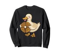 Mignon Canard gaufré Dessin animé Ferme Petit déjeuner Amateur de collation Sweatshirt