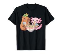 Mignon Capybara Axolotl Ramen Tortue Bubble Tea Enfants T-Shirt