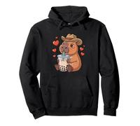 Mignon capybara cowboy boba bubble thé kawaii animal Sweat à Capuche