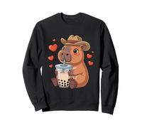 Mignon capybara cowboy boba bubble thé kawaii animal Sweatshirt