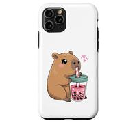 Mignon Capybara Kawaii Anime Capybara Boire Bubble Tea Love Coque pour iPhone 11 Pro