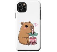 Mignon Capybara Kawaii Anime Capybara Boire Bubble Tea Love Coque pour iPhone 11 Pro Max