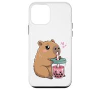Mignon Capybara Kawaii Anime Capybara Boire Bubble Tea Love Coque pour iPhone 12 Mini