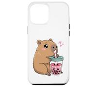 Mignon Capybara Kawaii Anime Capybara Boire Bubble Tea Love Coque pour iPhone 12 Pro Max