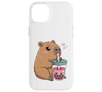 Mignon Capybara Kawaii Anime Capybara Boire Bubble Tea Love Coque pour iPhone 14 Plus