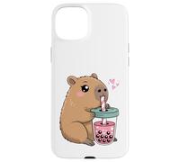 Mignon Capybara Kawaii Anime Capybara Boire Bubble Tea Love Coque pour iPhone 15 Plus