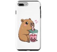 Mignon Capybara Kawaii Anime Capybara Boire Bubble Tea Love Coque pour iPhone 7 Plus/8 Plus