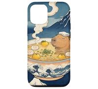 Mignon Capybara Ramen MT Fuji Ukiyo-e Grande Vague Art Japonais Coque pour iPhone 12/12 Pro