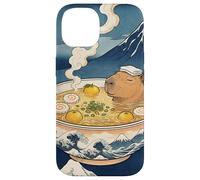 Mignon Capybara Ramen MT Fuji Ukiyo-e Grande Vague Art Japonais Coque pour iPhone 14