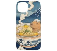 Mignon Capybara Ramen MT Fuji Ukiyo-e Grande Vague Art Japonais Coque pour iPhone 15 Plus