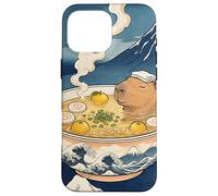 Mignon Capybara Ramen MT Fuji Ukiyo-e Grande Vague Art Japonais Coque pour iPhone 16 Pro Max