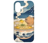 Mignon Capybara Ramen MT Fuji Ukiyo-e Grande Vague Art Japonais Coque pour iPhone 17
